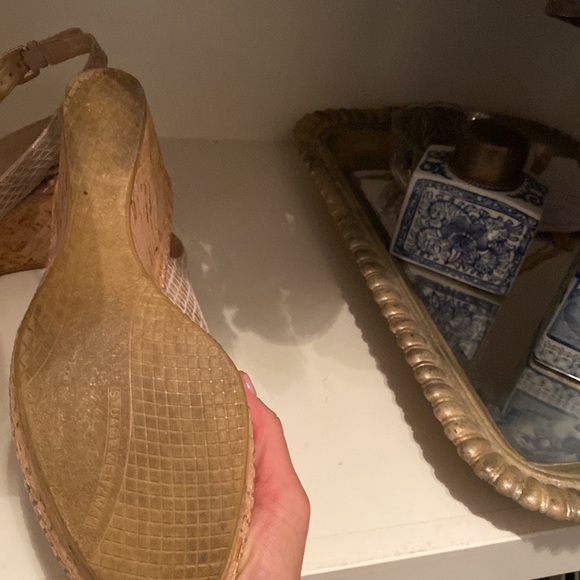 Stuart Weitzman Snakeskin PeepToe wedges. Like brand new . Worn very few times - Picture 2 of 6
